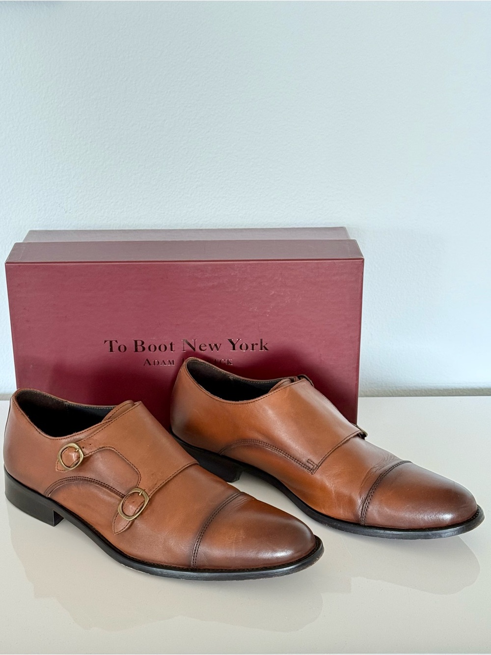 To Boot Whiskey Brown Double Monk Strap Oxfords